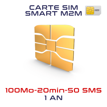 Carte Sim Smart M2M 100Mo-20min & 50 SMS